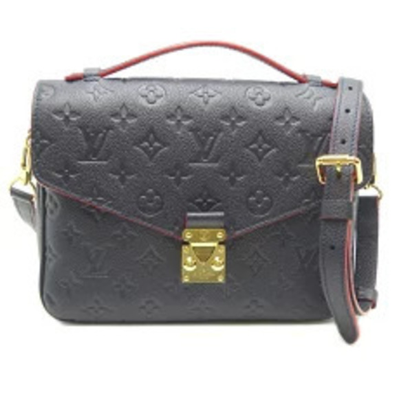 Louis Vuitton Handbags - Louis Vuitton Pochette Metis Shoulder Bag Empreinte Marine Rouge Navy Blue Red